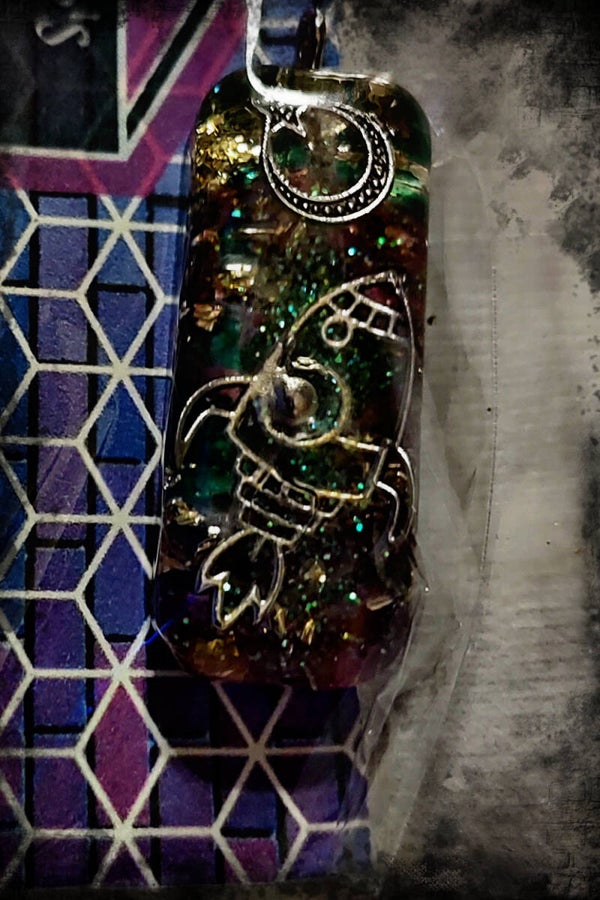 Rectangle Rocket Custom Resin Pendant Necklace Charm