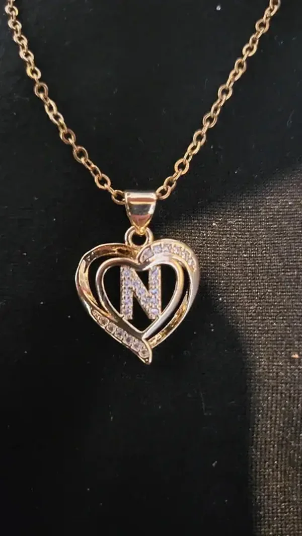 Collier Pendentif Cœur couleur Or 18k