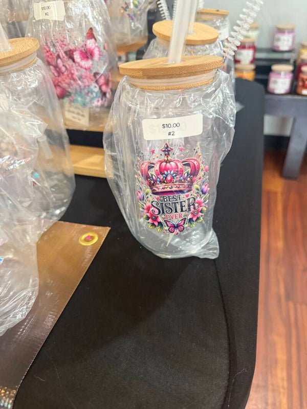 Homemade printed tumblers