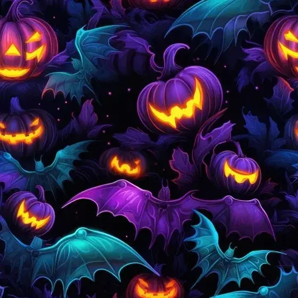 Purple Pumpkins Scrunchie Bandana