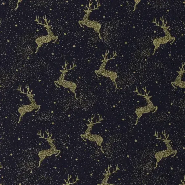 Midnight Reindeer Scrunchie Bandana