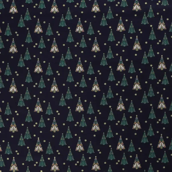 Midnight Christmas Trees Scrunchie Bandana