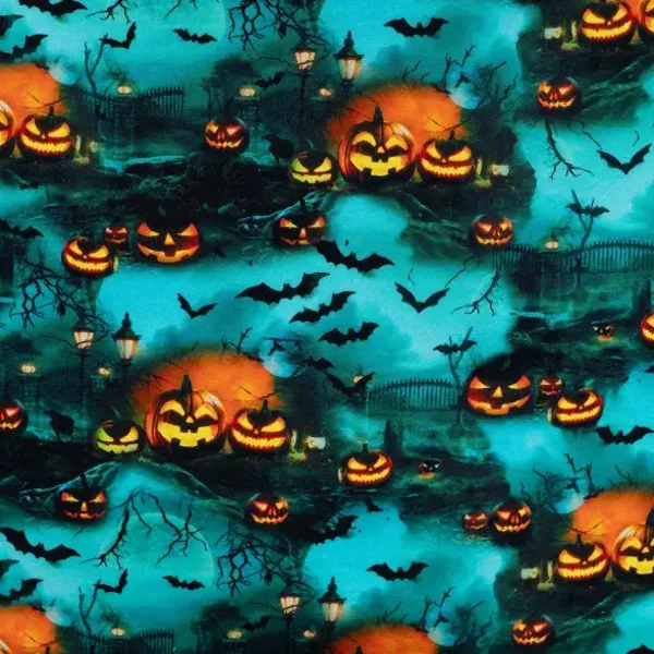 Haunted Pumpkins Scrunchie Bandana