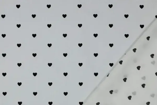 Monochrome Love White Scrunchie Bandana