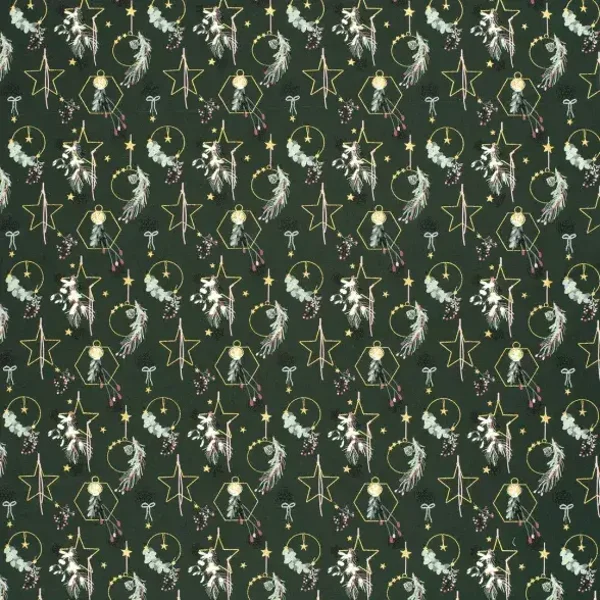 Botanical Christmas Scrunchie Bandana
