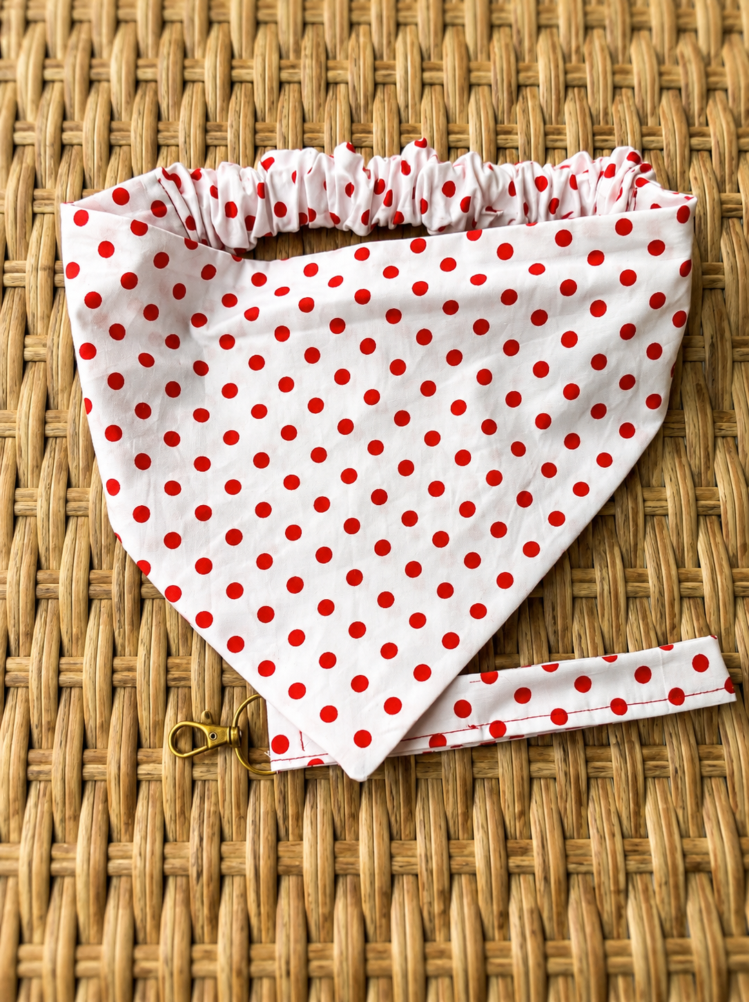 Ruby Dots Scrunchie Bandana