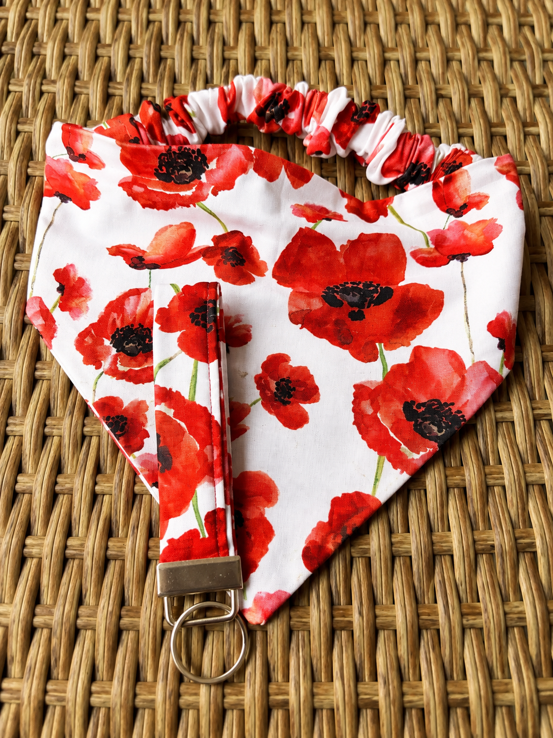 Poppy Bloom Scrunchie Bandana