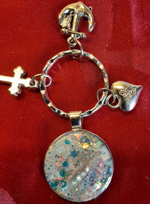 Sleutel- en tas-hanger "Jeweled Abalone"