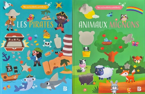 Cahier d'exercices et de gommettes : Mes autocollants scintillants ballon