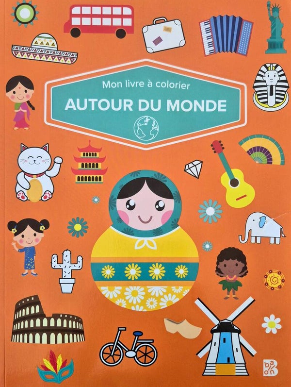 Cahier de coloriage Bon état : Autour du monde