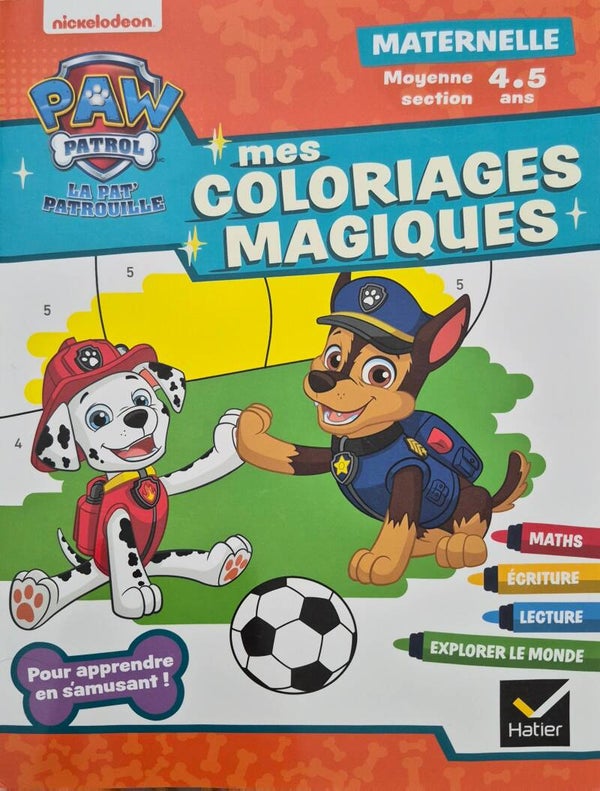 Coloriage : Mes coloriages magiques Pat Patrouille