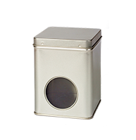 Theeblik 100gram zilver met venster