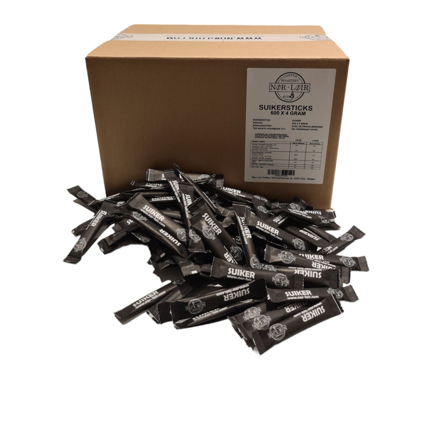 Suikersticks 600 x 4 gram Nor-Loir Coffee
