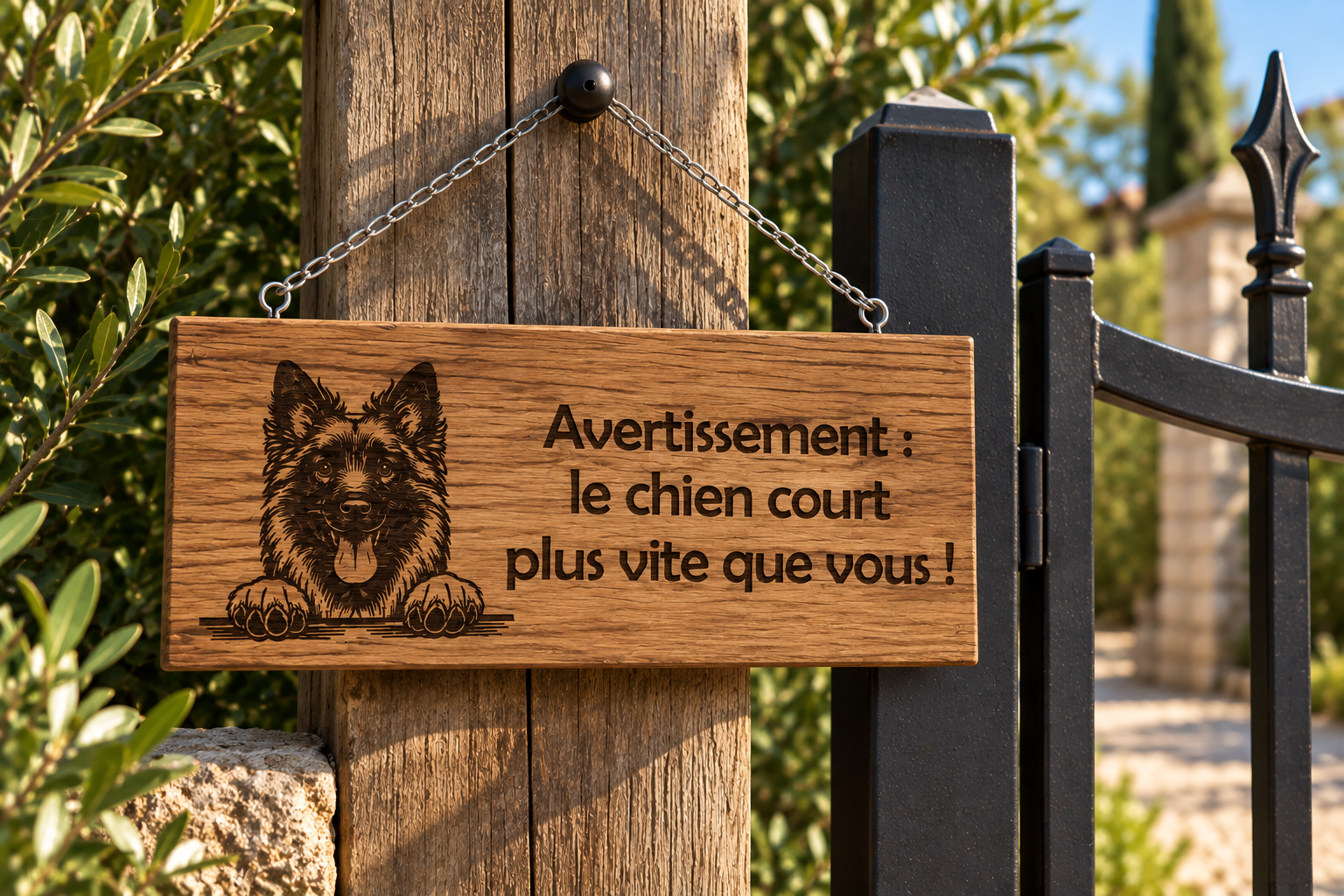 Pancarte attention au chien