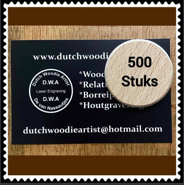 500 wooden coins