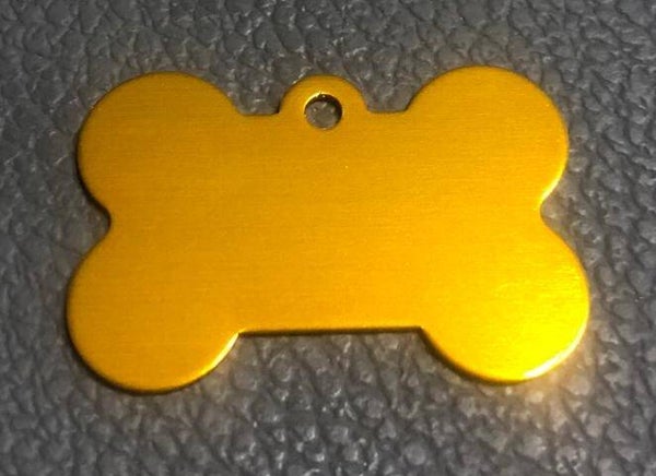 Hangertje bone tag geel