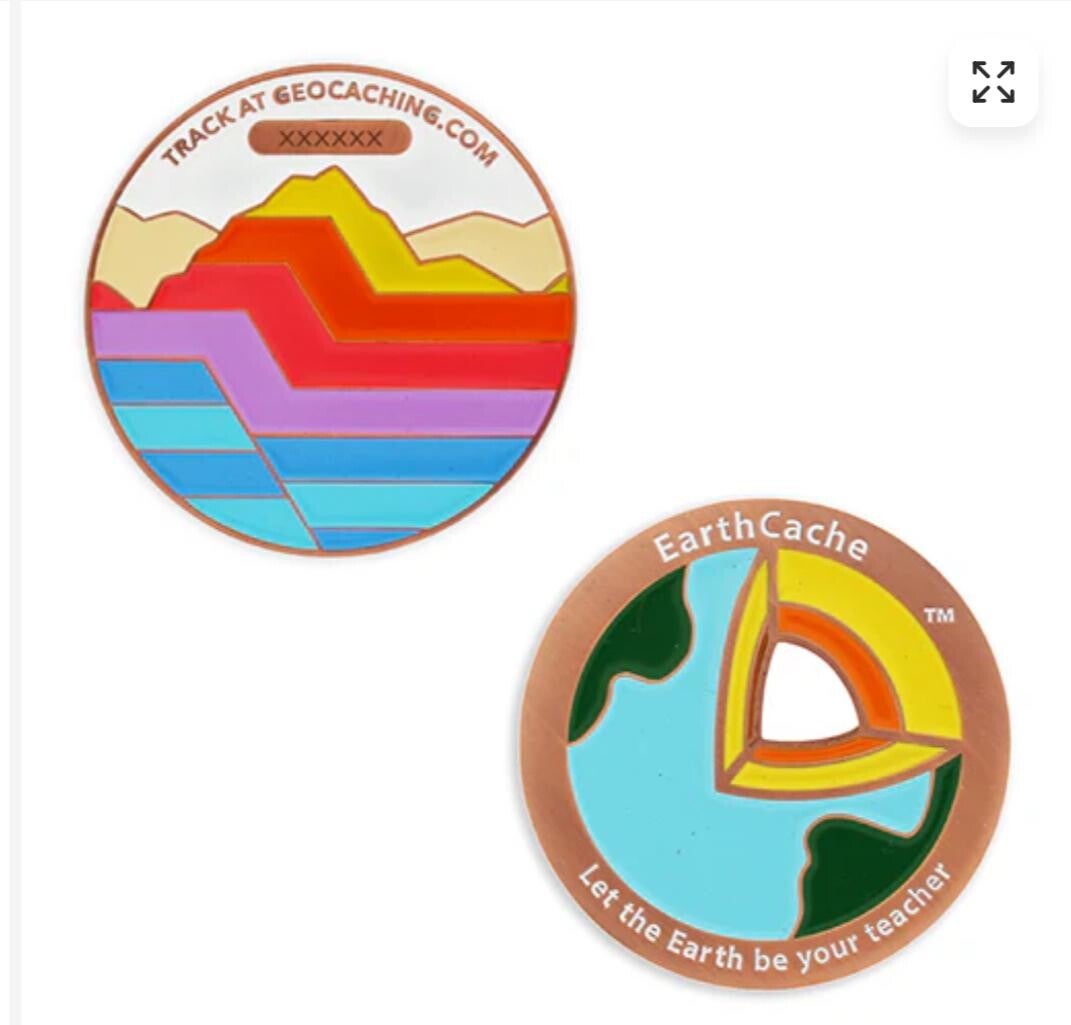 Official EarthCache™ Geocoin- Rock Strata HQ