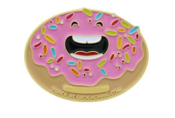 Donut Worry Be Happy! Geocoin HQ
