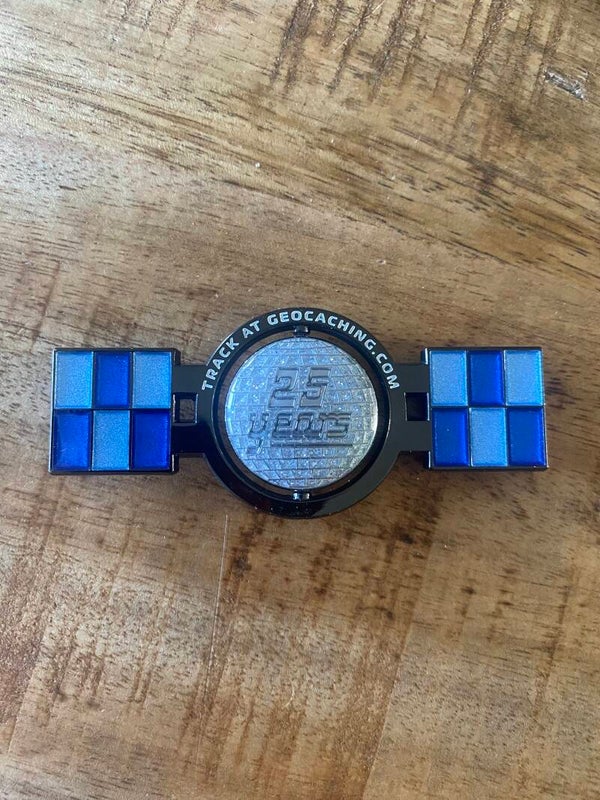 Blue Swith Day geocoin 2025 HQ