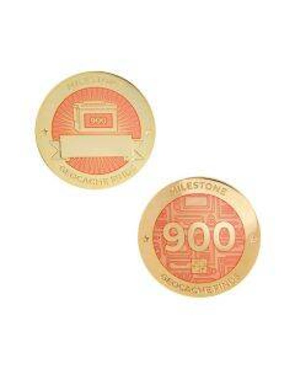 Milestone Geocoin and Tag Set - 900 Finds HQ