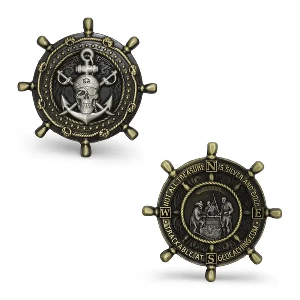2026 Pirate Geocoin - Scheepswiel HQ
