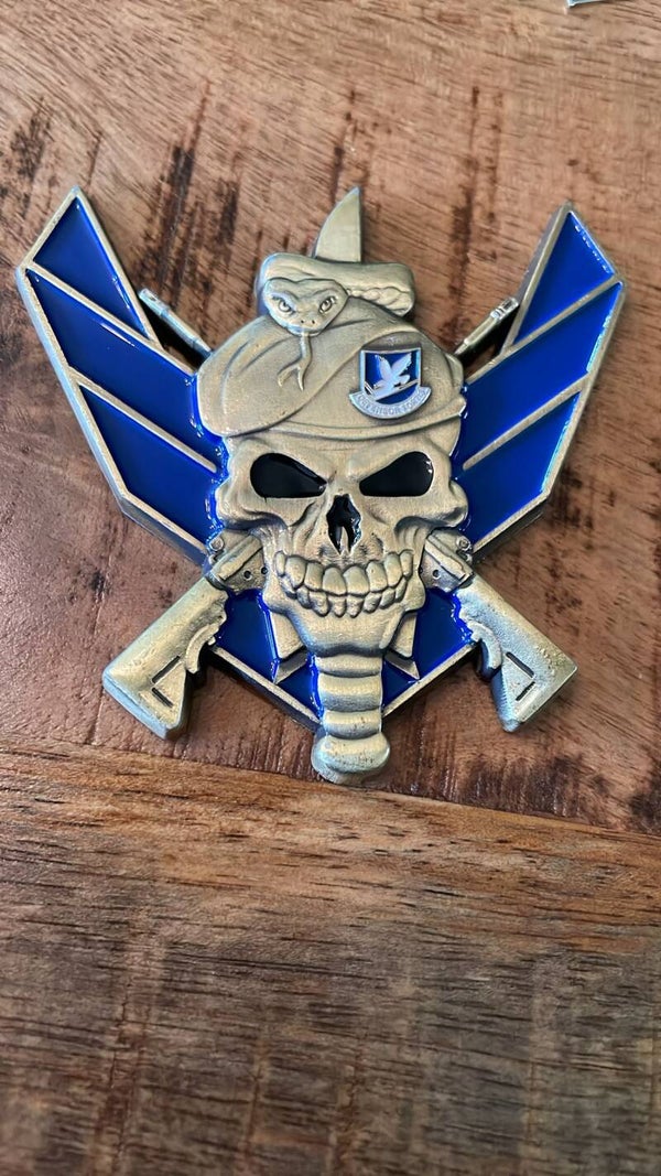 special force skull  coin