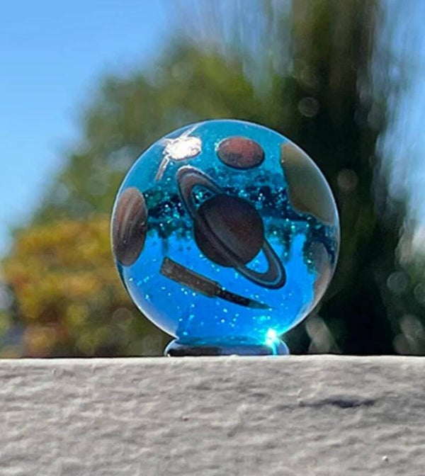 Trackable Jumbo Solar System Marble with Space Ships HQ
