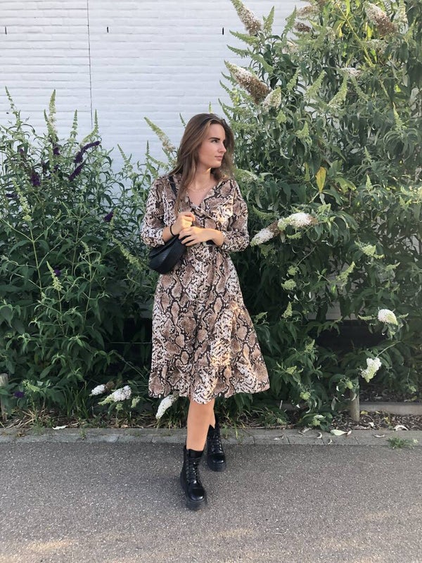 Snake print dress
