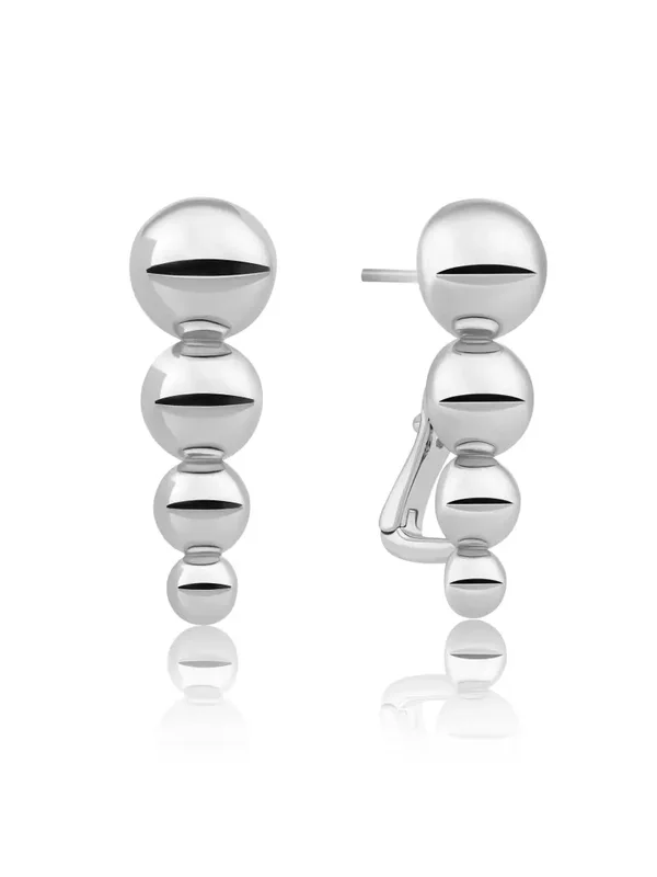 Bubble Push Back Oorbellen - Zilverkleurig