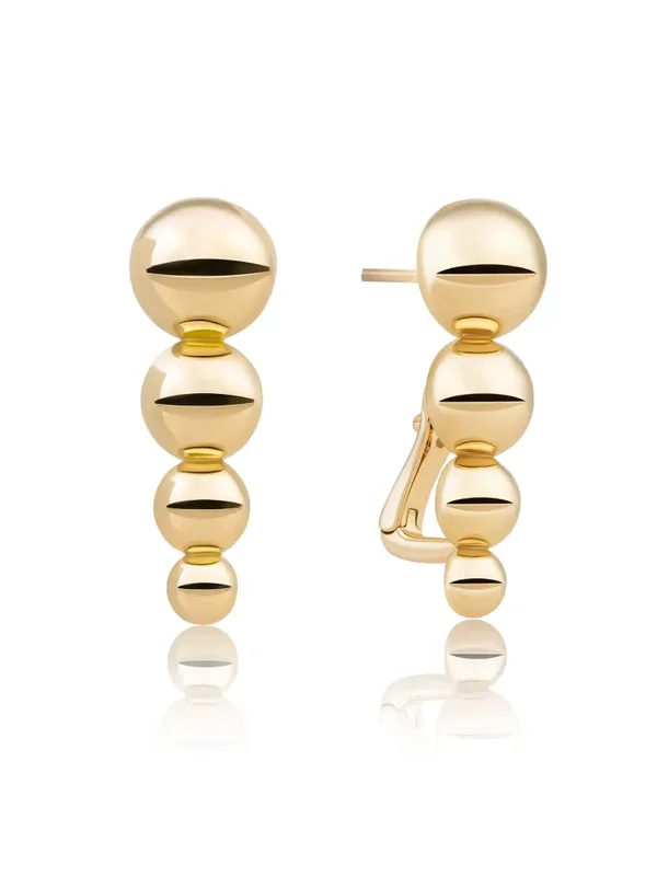 Bubble Push Back Oorbellen - Goudkleurig