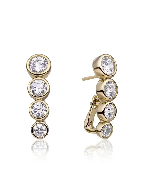 Tube Push Back Oorbellen - Goudkleurig