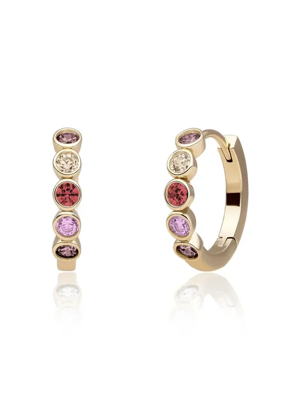 Tube Creolen Multicoloured - Goudkleurig