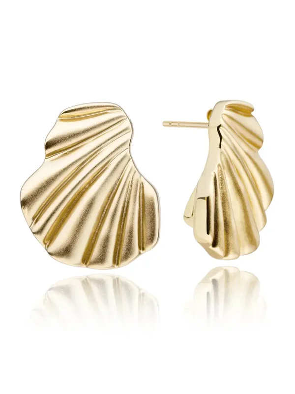 Dune Push Back Oorbellen - Goudkleurig