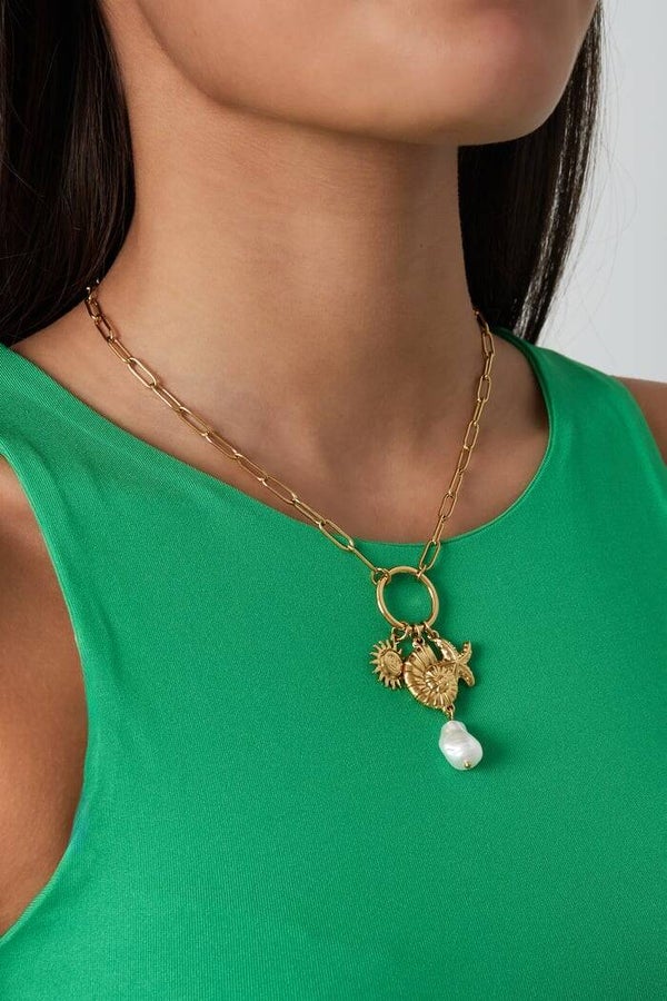 Stainless steel - Coral coast ketting - Goud kleur