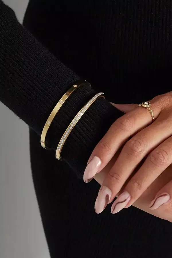 Yehwang - Slavenarmband dunne steentjes