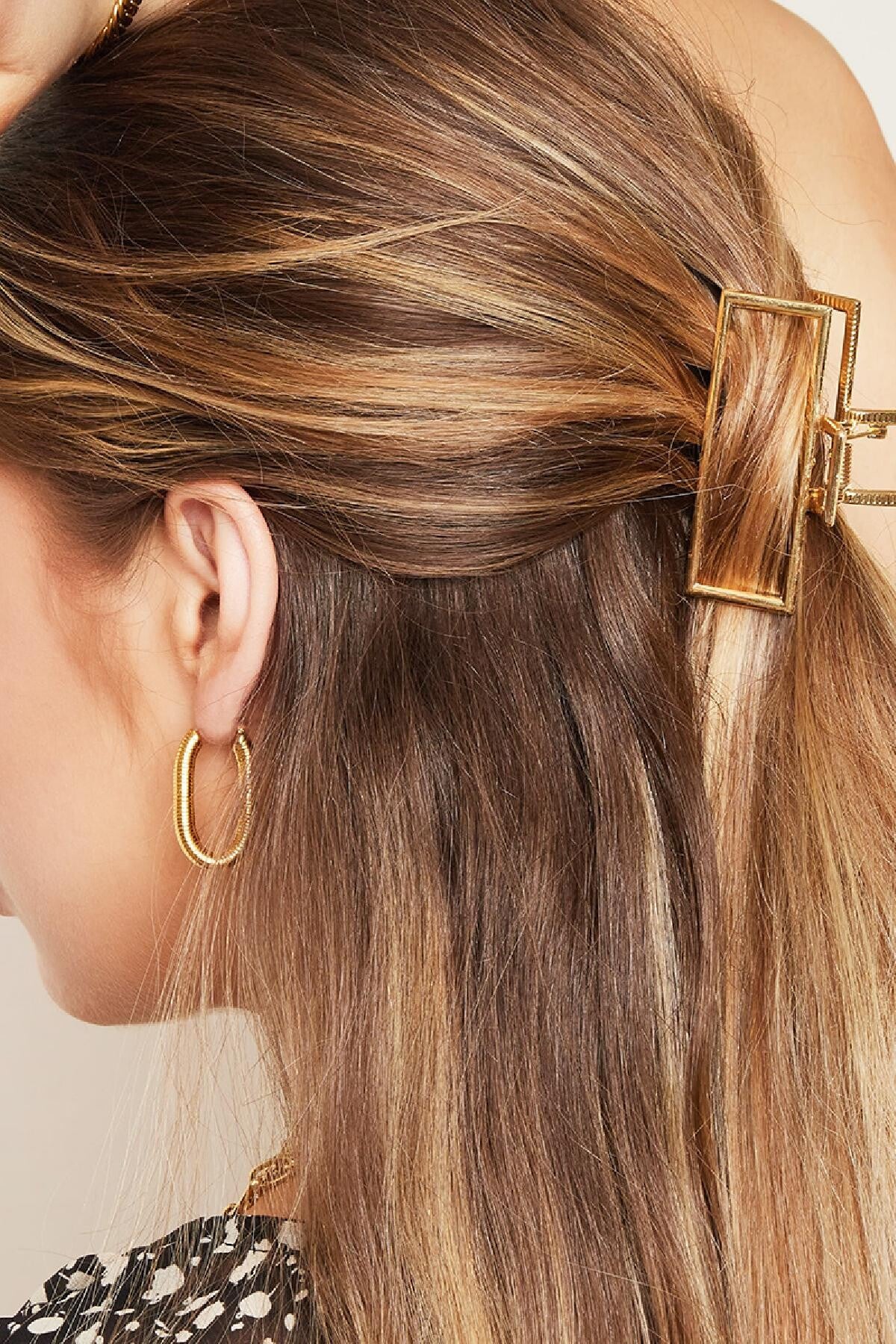 Haarclip Square Gold