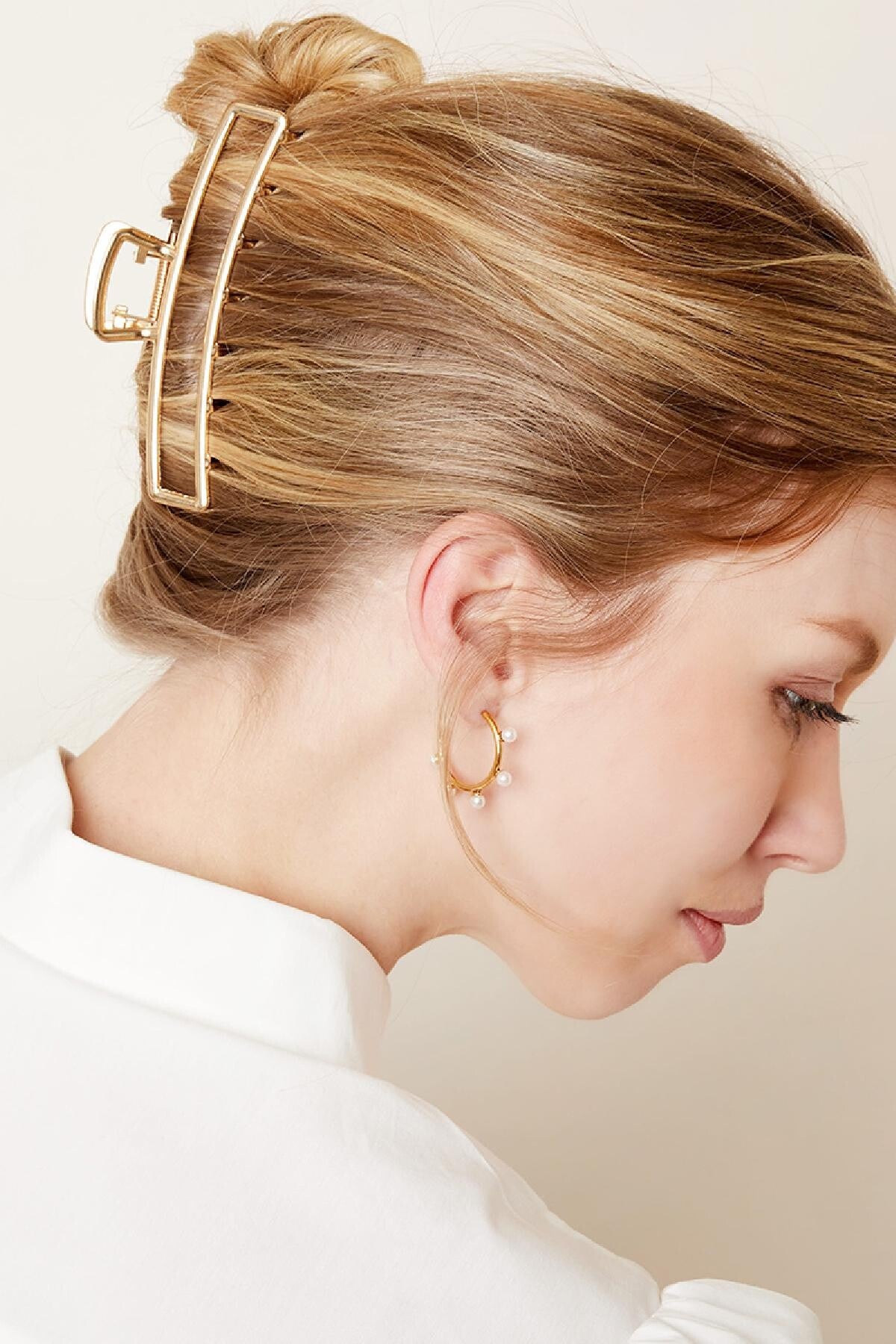 Haarclip Big vintage gold