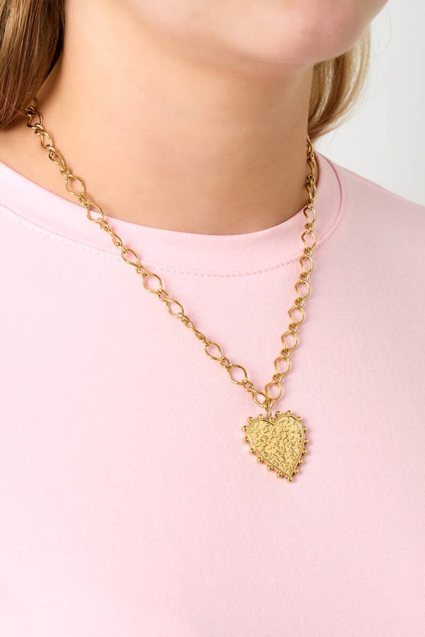 De trendy ketting Big Love stainless steel