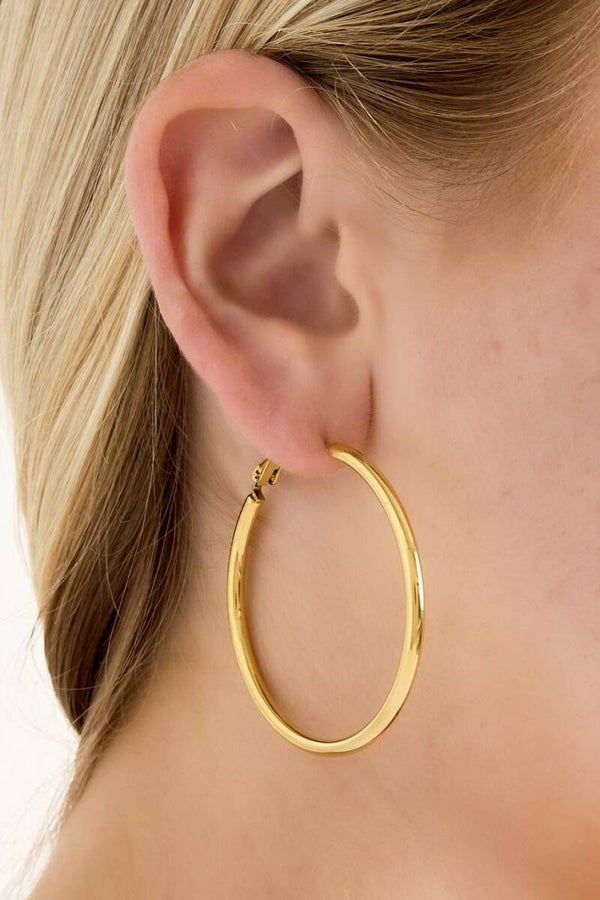 Basis Hoop earrings Large,  stainless steel