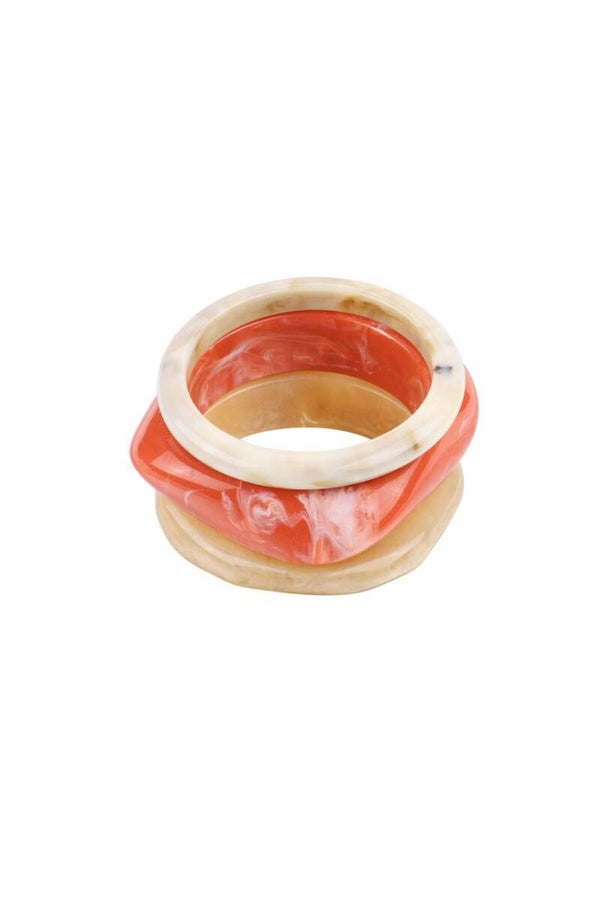 Marmeren set bangles red