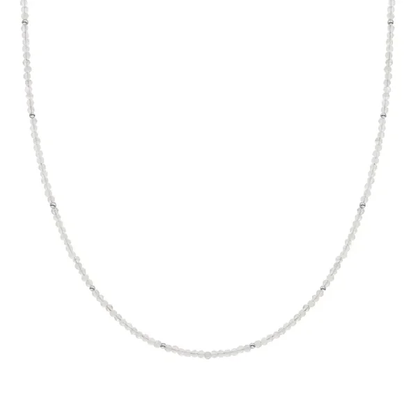 Moonstone Kralenketting 2mm - Zilver