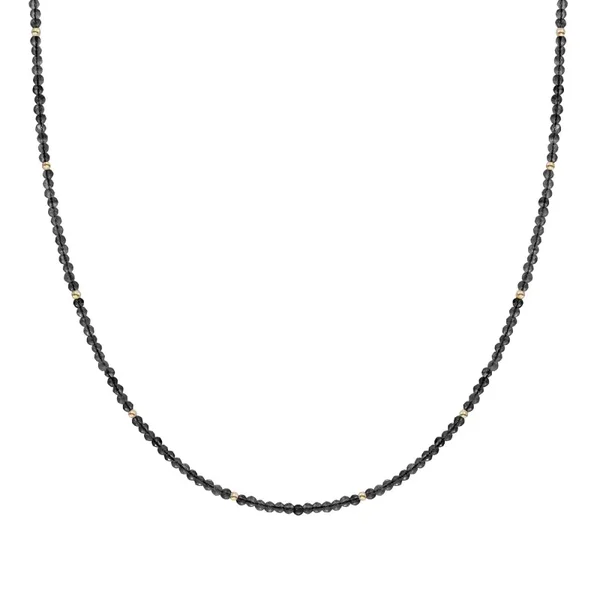 Onyx Kralenketting 2mm -  Goudkleurig