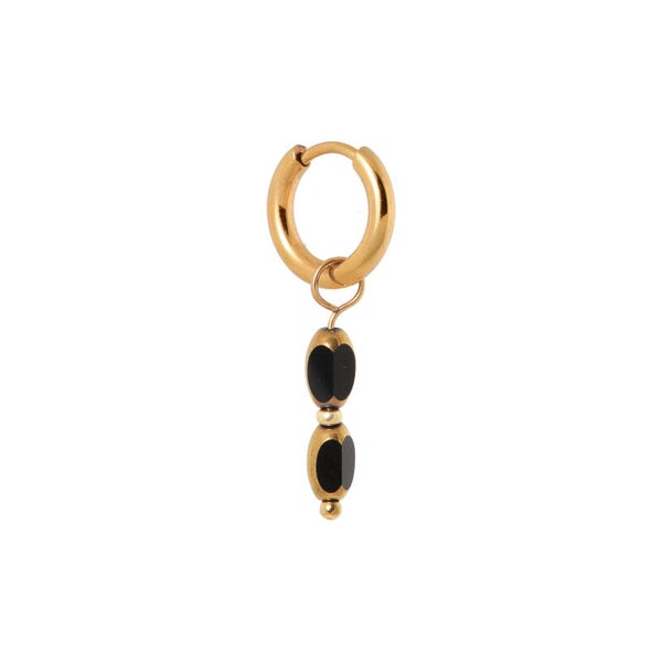 Label Kiki - Noir glow hoop gold