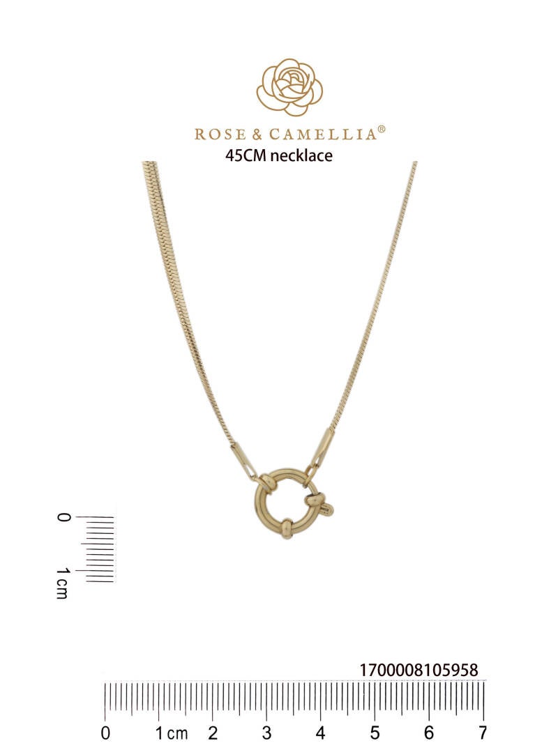 Rose & Camellia stainless steel clipon ketting