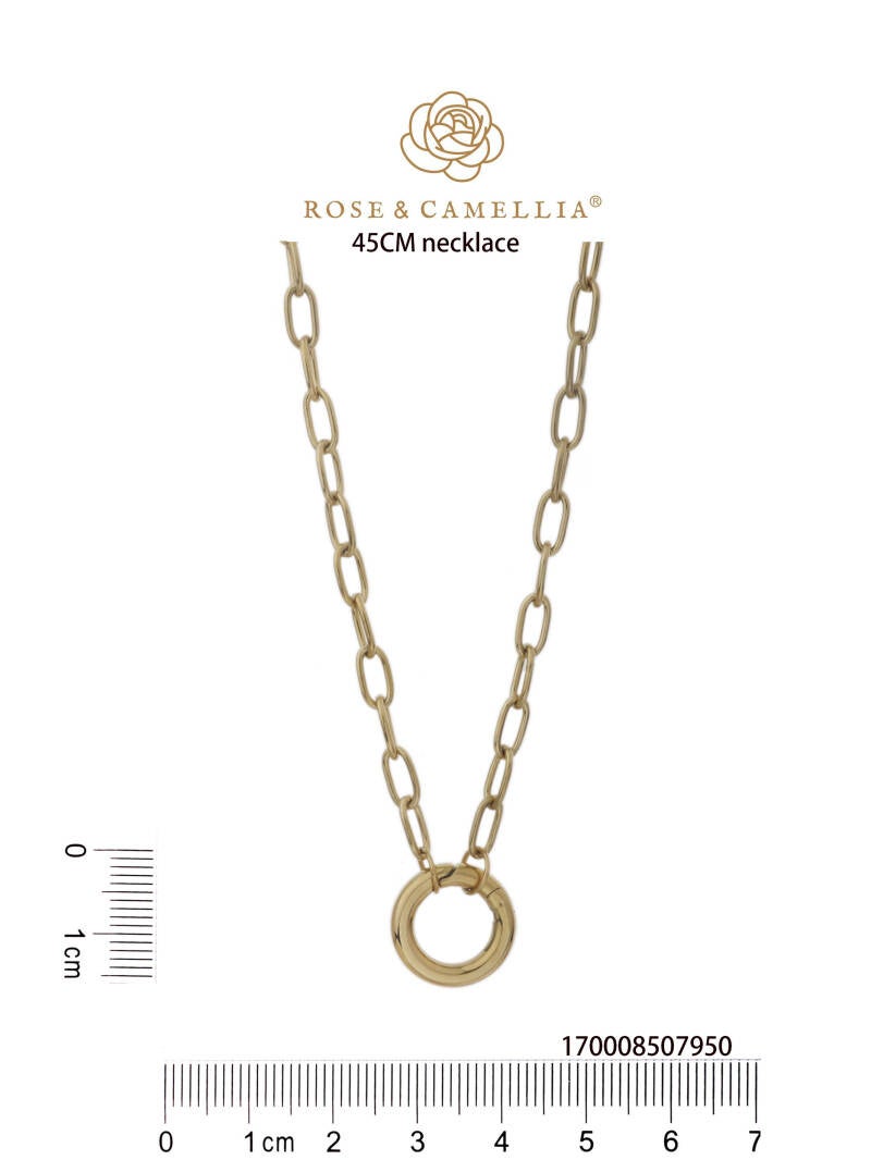 Rose & Camellia stainless steel clipon ketting