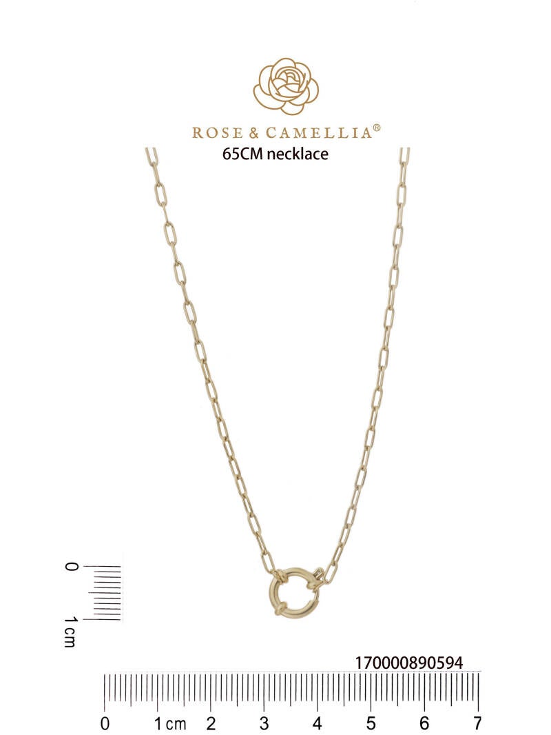 Rose & Camellia stainless steel clipon ketting