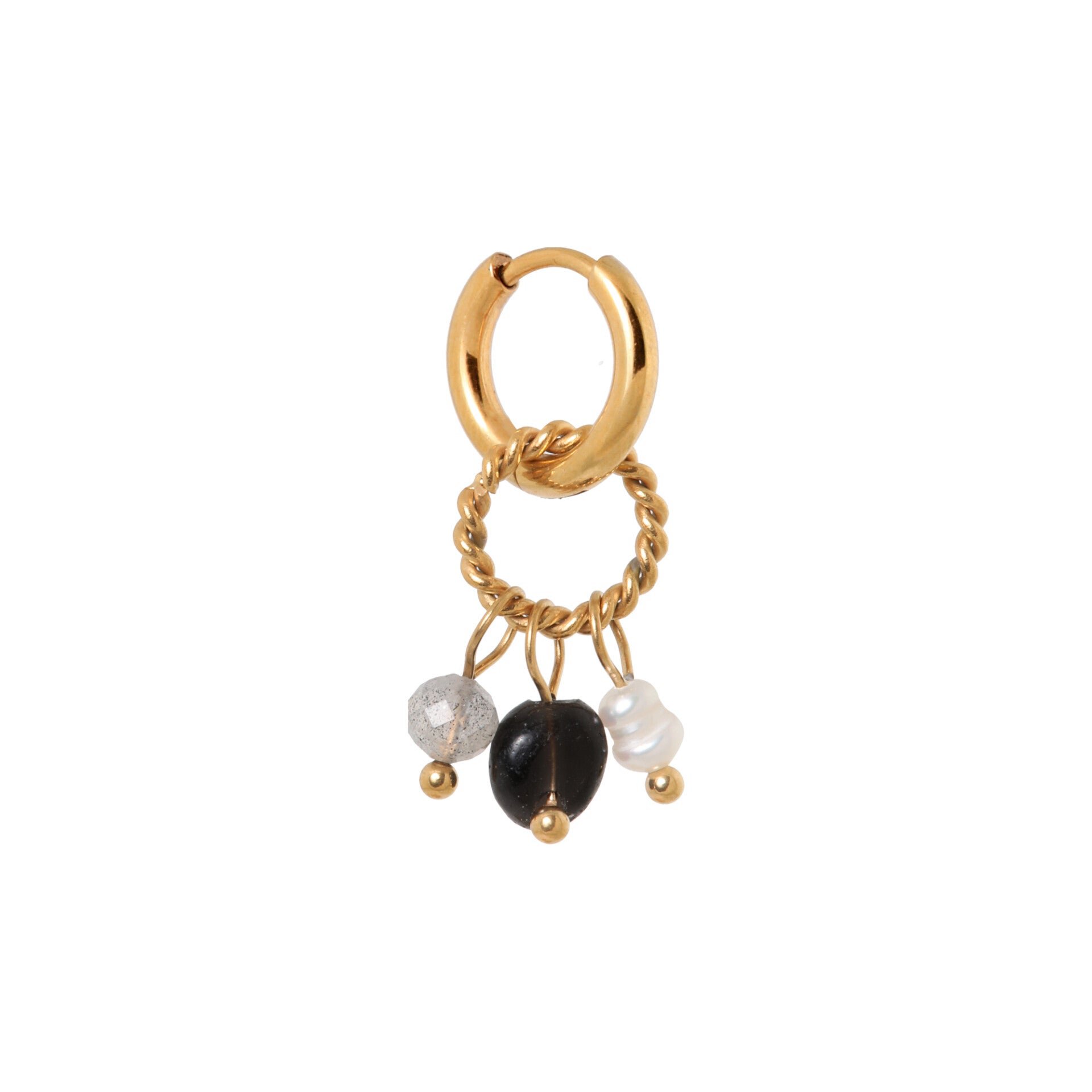 Label Kiki - Gemstone 2.0 hoop goud of zilver