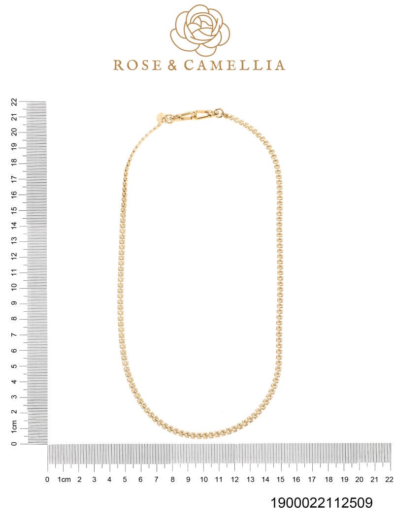 Rose & Camellia stainless steel clipon ketting