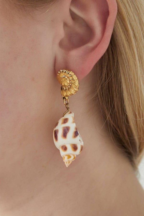 Stainless steel -Seashell Elegance oorbellen