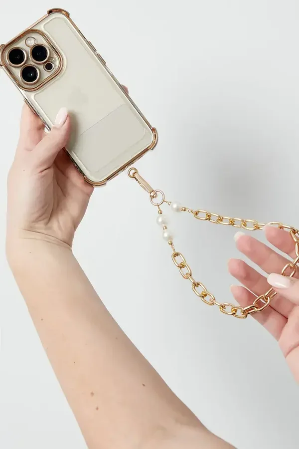 Telefoonkoord adore pearl - Goud